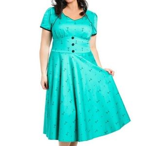 Voodoo Vixen Retro Martini Fit Flare Dress